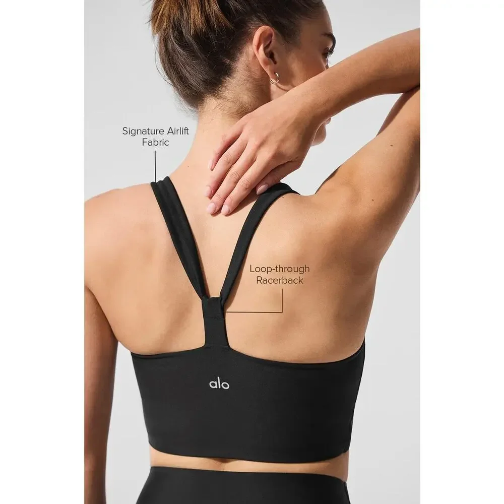Alo Airlift Sleek Bra Tank Top Black Small